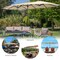 Costway 15FT Double-Sided Twin Patio Umbrella Outdoor Market W/ Crank & Base Grey\Coffee\Turquoise\Beige\Orange\Wine